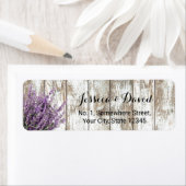 Rustic Lavender Floral White Barn Wood Label (Insitu)