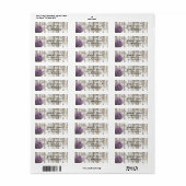 Rustic Lavender Floral White Barn Wood Label (Full Sheet)
