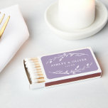 Rustic Lavender Floral Wildflower Wedding Favor Matchboxes<br><div class="desc">This lovely rustic wedding matchbox features a lavender purple background with white wildflowers and elegant typography. It's the perfect design for a rustic yet elegant wedding and coordinates with our Rustic Wildflower collection...  See the design collection for more items.</div>