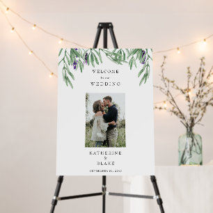 Rustic Lavender Photo Welcome to our Wedding Foam Board