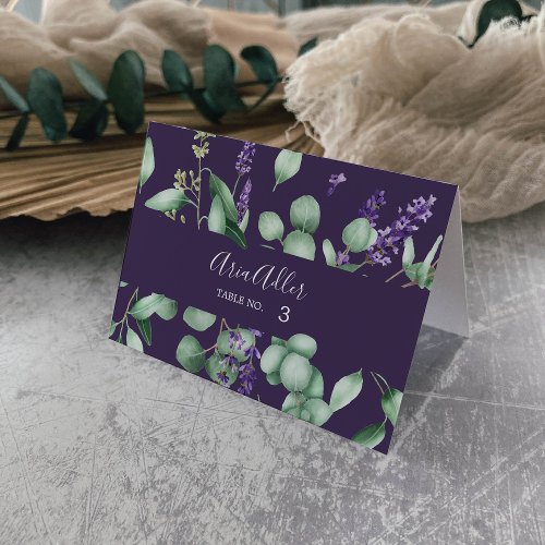 Rustic Lavender  Purple Wedding Place Cards