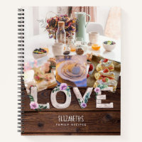 Rustic Lavender RECIPE Journal Add 4 Foodie Photos