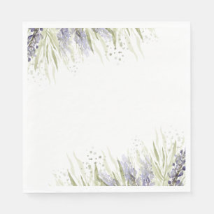 Rustic Lavender & Sage Bridal Shower Napkins