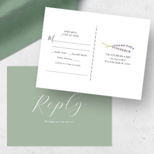 Rustic Lavender Song Request RSVP Postcard