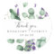 Rustic Lavender Thank You Favor Sticker