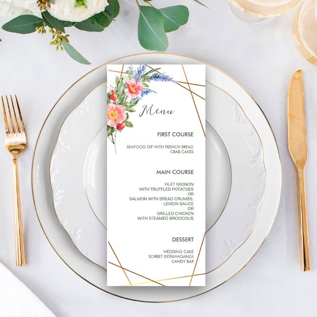 Rustic Lavender Wedding Menu (Creator Uploaded)