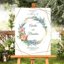 Rustic Lavender Wedding Welcome Sign