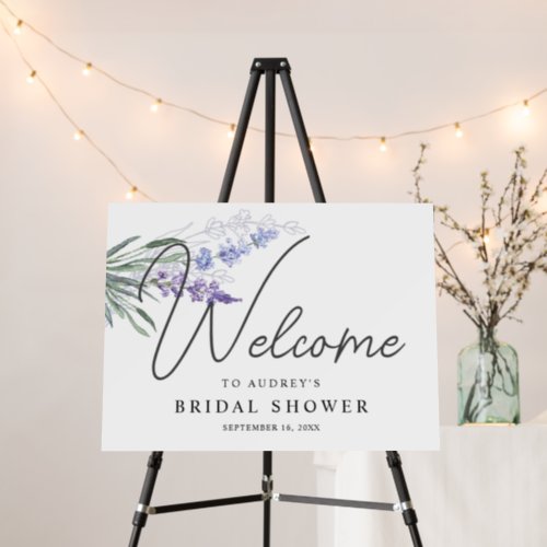 Rustic Lavender Welcome Bridal Shower Foam Board