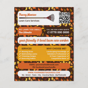 Rustic Leaf Design, Lawn Care Services Flyer