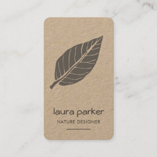 Rustic Leaf Dry Nature Yoga Meditation Massage Business Card