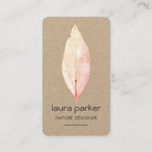 Rustic Leaf Dry Nature Yoga Meditation Massage Business Card