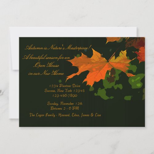 Rustic Leaf Invitation