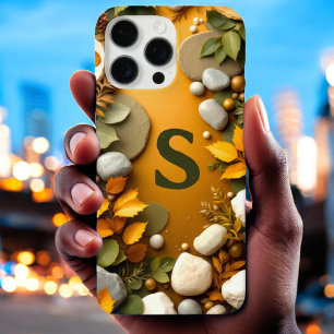 Rustic Leaf & Stone iPhone 16 Pro Max Case