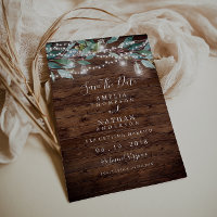 Rustic Leaf String Lights Save The Date