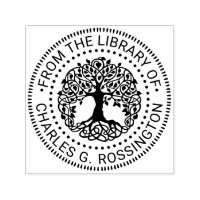 Rustic Leafy Tree with Roots NT Library Book Name