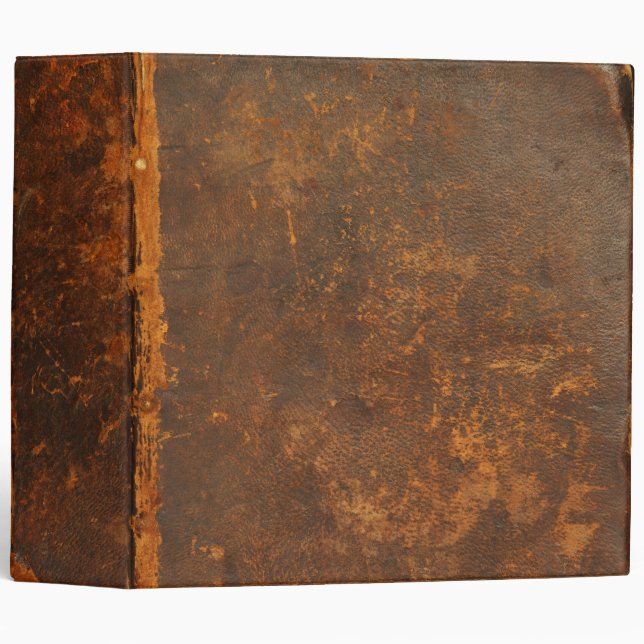 rustic leather 3 ring binder (Front/Spine)