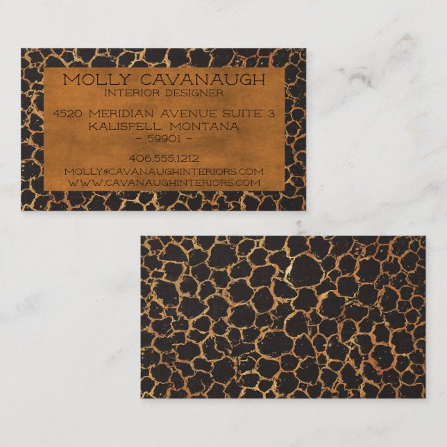 Rustic Leather Business Card (Front/Back)