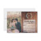 Rustic leaves on wood monogram photo Wedding RSVP