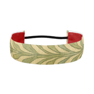 Rustic leaves Watercolor artwork Brown Green Athletic Headband
