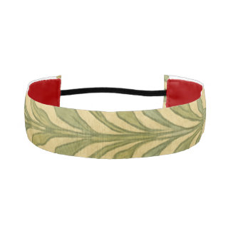 Rustic leaves Watercolor artwork Brown Green Athletic Headband