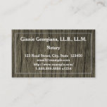 [ Thumbnail: Rustic Legal Professional Business Card ]