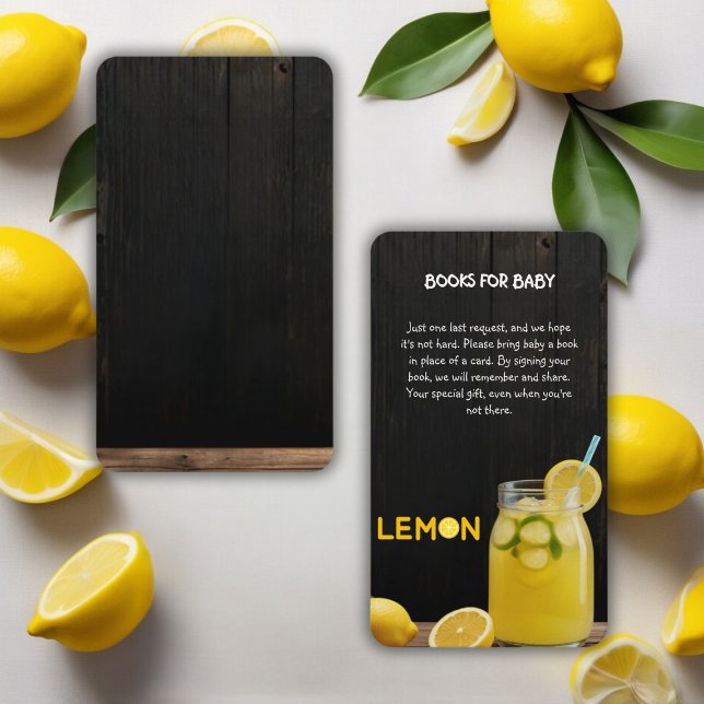 Rustic Lemon Lemonade Baby Shower Enclosure Card (Creator Uploaded)