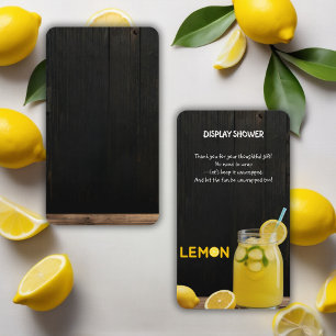 Rustic Lemon Lemonade Baby Shower Enclosure Card
