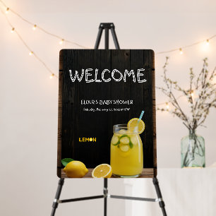 Rustic Lemon Lemonade Baby Shower Foam Board