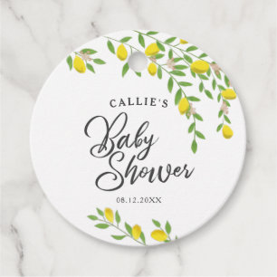 Rustic Lemon Summer Baby Shower Favor Tags