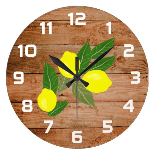Rustic Lemon Wall Clock