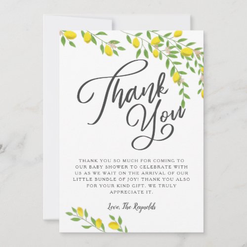Rustic Lemons Baby Shower