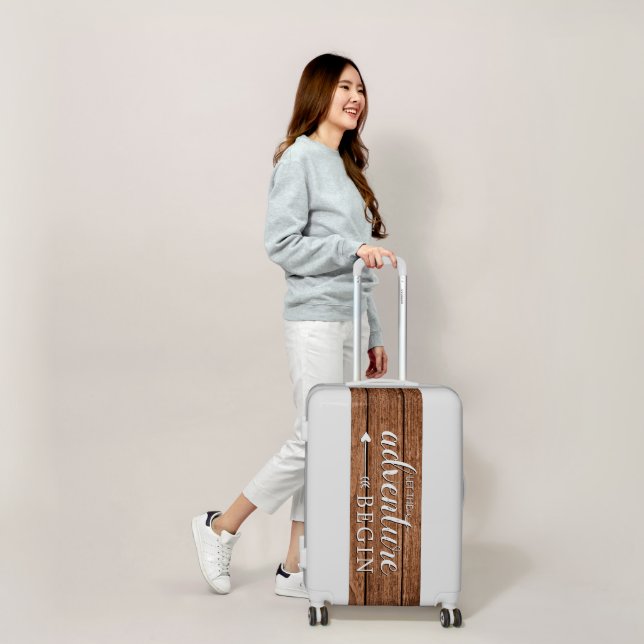 Rustic Let The Adventure Begin Luggage (Scale)