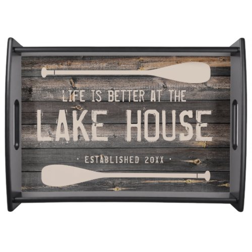 Rustic Life Is Better At The Lake House Paddles Serving Tray