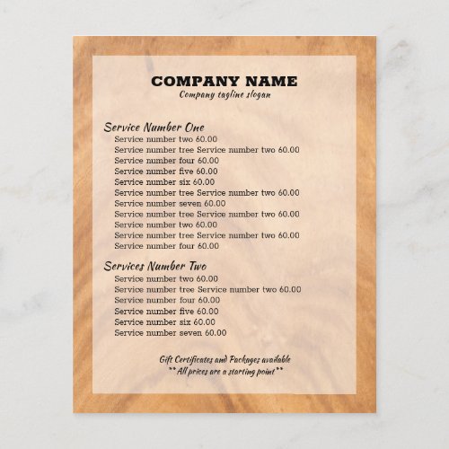 Rustic light_brown wood background flyer
