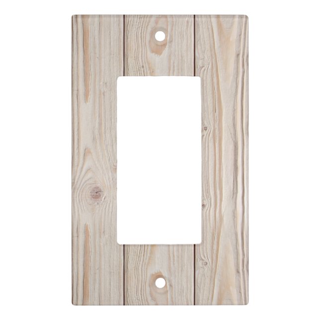 Rustic Light Reclaimed Barn Wood Light Switch Cover (Front)