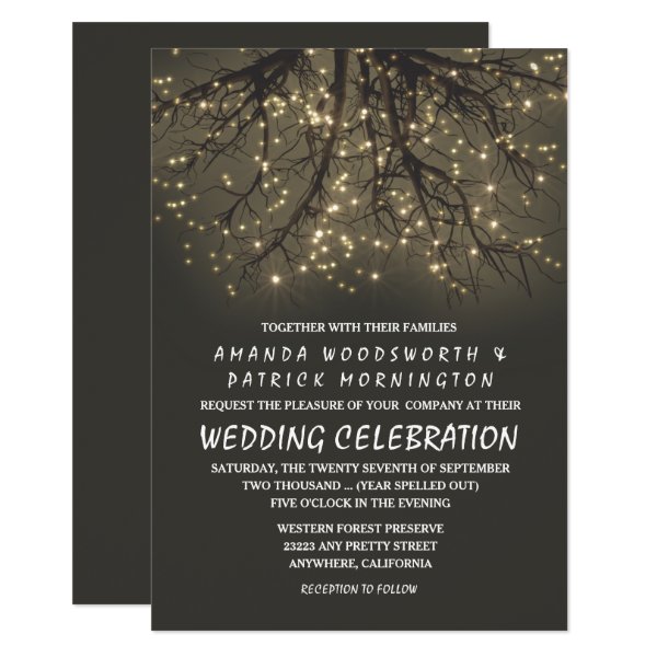 Tree Wedding Invitations Rustic Wedding Invitations