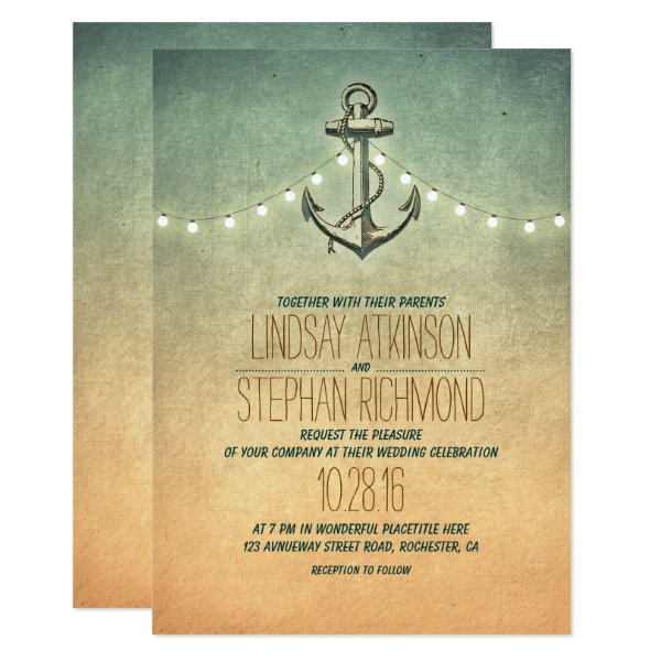 161486182341608766 Rustic lights nautical anchor wedding invitation