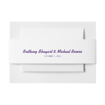 Rustic Lights Purple Belly Band by envelopmentswedding at Zazzle