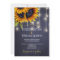 Rustic lights sunflower navy chalkboard wedding