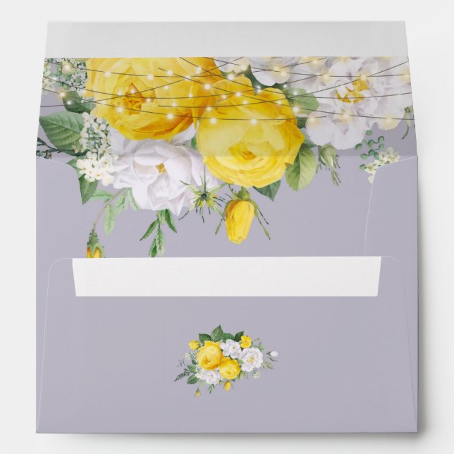 Rustic lights Yellow Floral  Envelope (Back (Bottom))