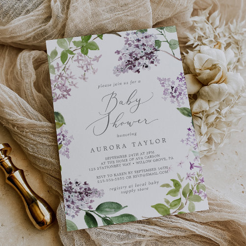 Rustic Lilac Baby Shower