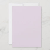 Rustic Lilac Baby Sprinkle Invitation (Back)