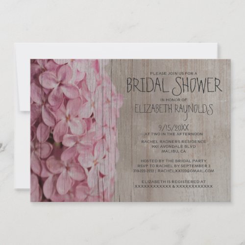 Rustic Lilac Bridal Shower Invitations