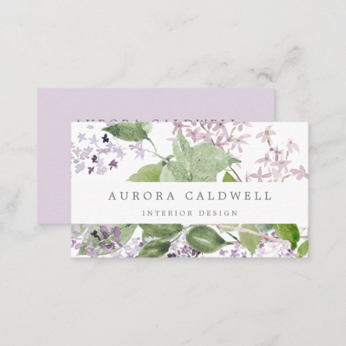 Rustic Lilac Business Card