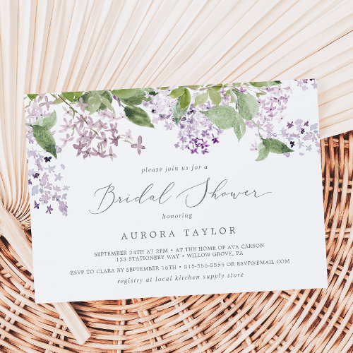 Rustic Lilac Horizontal Bridal Shower
