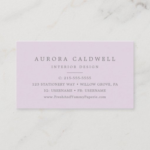 Rustic Lilac | Lavender Business Card | Zazzle