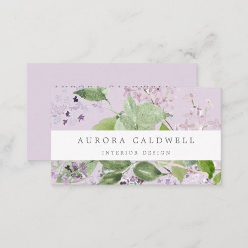 Rustic Lilac  Lavender Business Card
