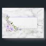 Rustic Lilac Lavender Gold Marble Floral Wedding Envelope<br><div class="desc">Create the perfect wedding invitation set with this pretty, elegant envelope design, featuring lilac lavender purple color watercolor roses and flowers and faux gold dust, on the flap and on the front, with a faux Carrera marble background, both inside and out! To finish it off, a lavender border around the...</div>