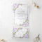 Rustic Lilac Lavender Gold Marble Photo Wedding