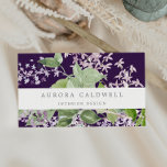 Rustic Lilac | Purple Business Card<br><div class="desc">This rustic lilac purple business card is perfect for a small business owner,  consultant,  stylist and more! The romantic and elegant floral design features watercolor purple lilac wildflowers with a boho country garden feel.</div>